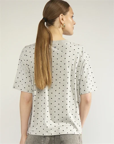 Nümph - Rossa Oversize T-Shirt - Light Grey Melange 
